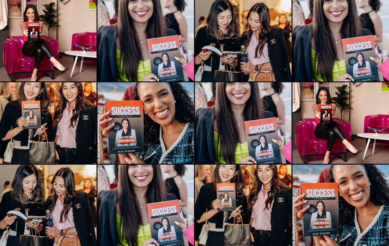 Readers and Olia Stasiuk with the 66 Days Success Formula book